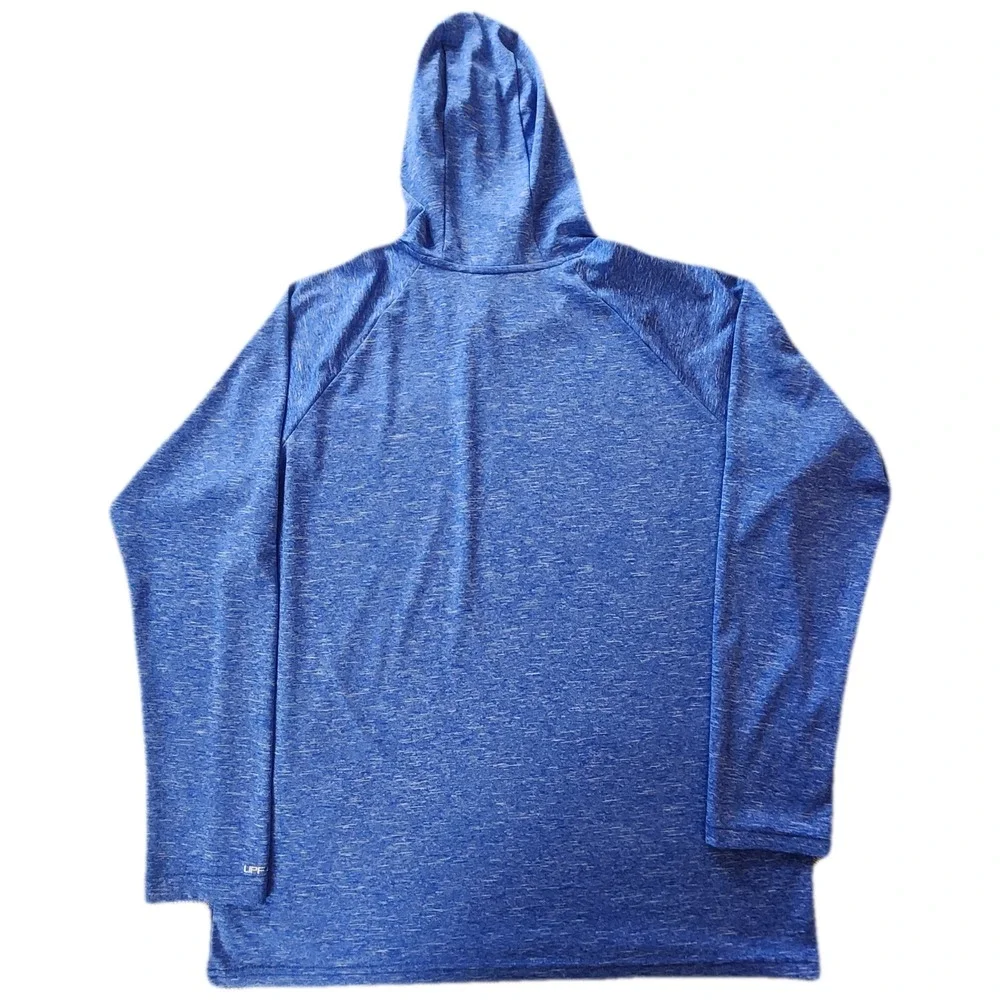 Nike Men Medium Swim Hoodie Blue UPF 40+ Rash Guard  Dri-FIT Beach Surf